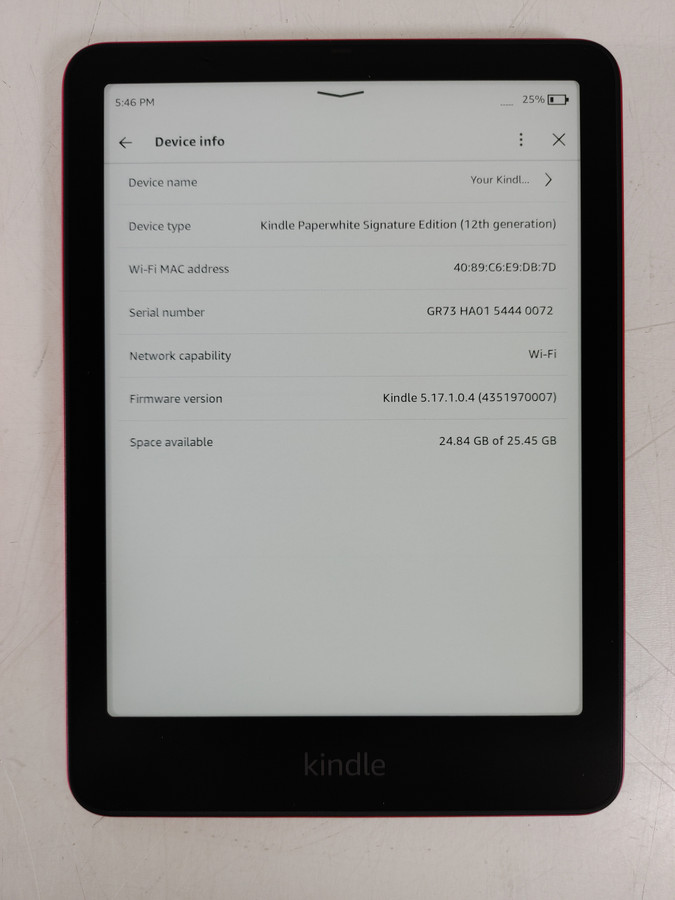 Amazon Kindle Paperwhite Signature Edition (12th Generation) 32 GB Kindle OS (WiFi Only)