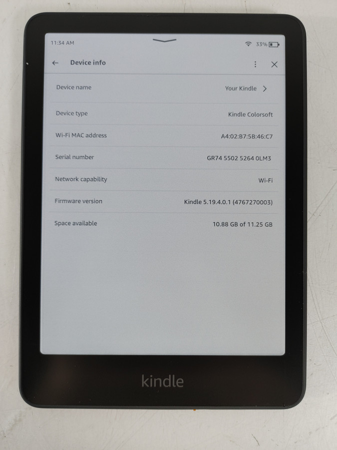 Amazon Kindle Colorsoft (1st Generation) 16 GB Kindle OS (WiFi Only)