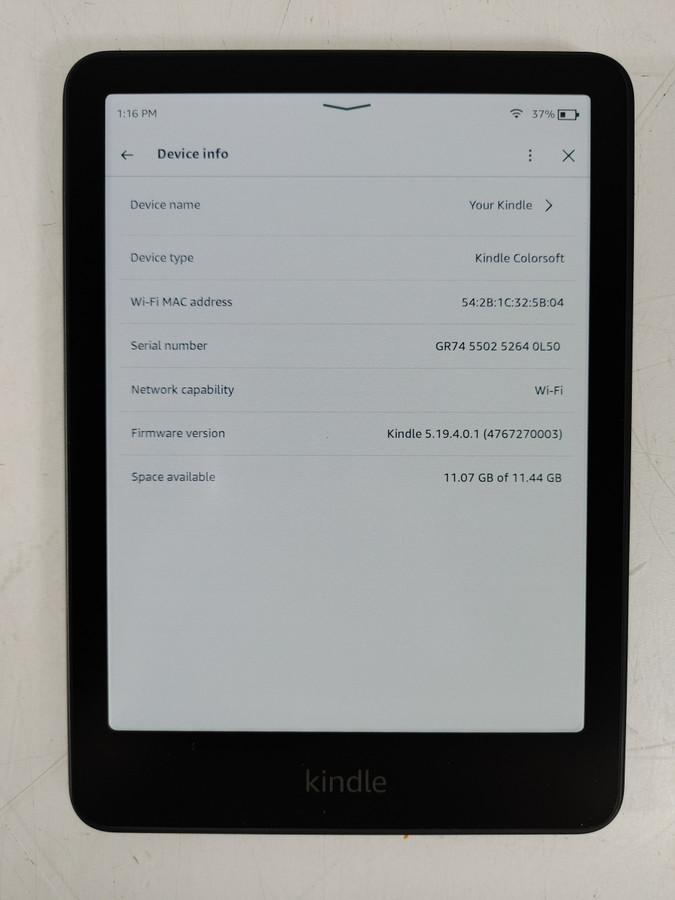 Amazon Kindle Colorsoft (1st Generation) 16 GB Kindle OS (WiFi Only)