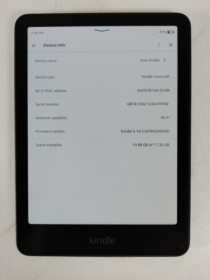 Amazon Kindle Colorsoft (1st Generation) 16 GB Kindle OS (WiFi Only)
