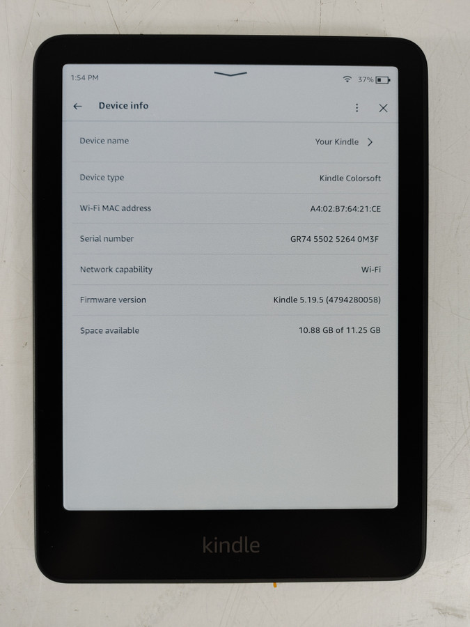 Amazon Kindle Colorsoft (1st Generation) 16 GB Kindle OS (WiFi Only)