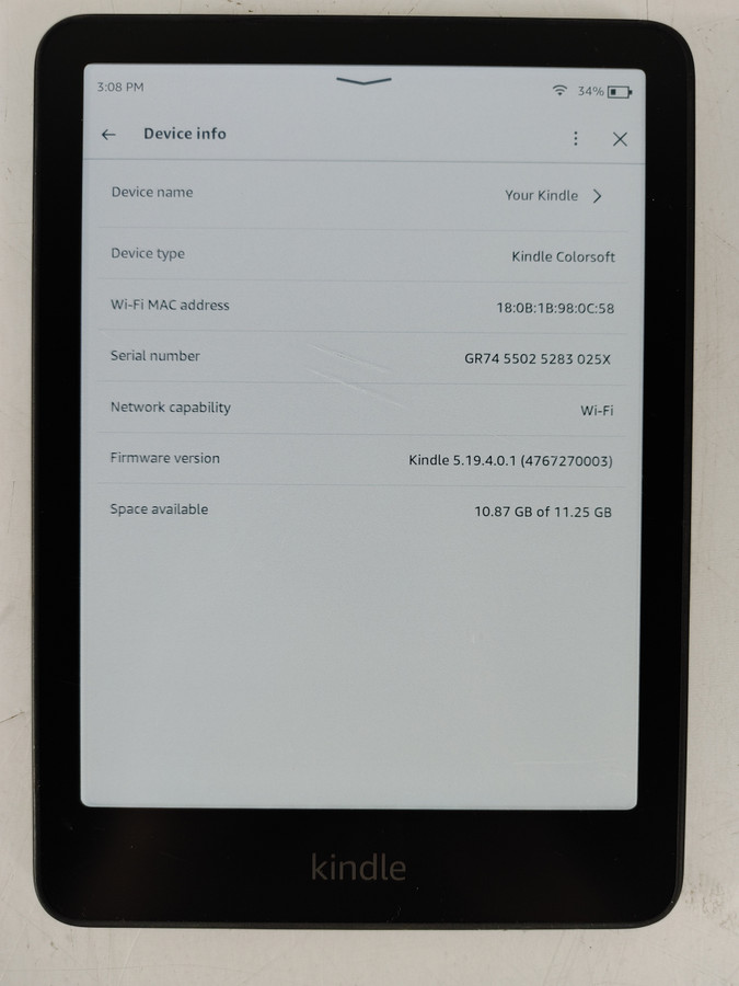 Amazon Kindle Colorsoft (1st Generation) 16 GB Kindle OS (WiFi Only)