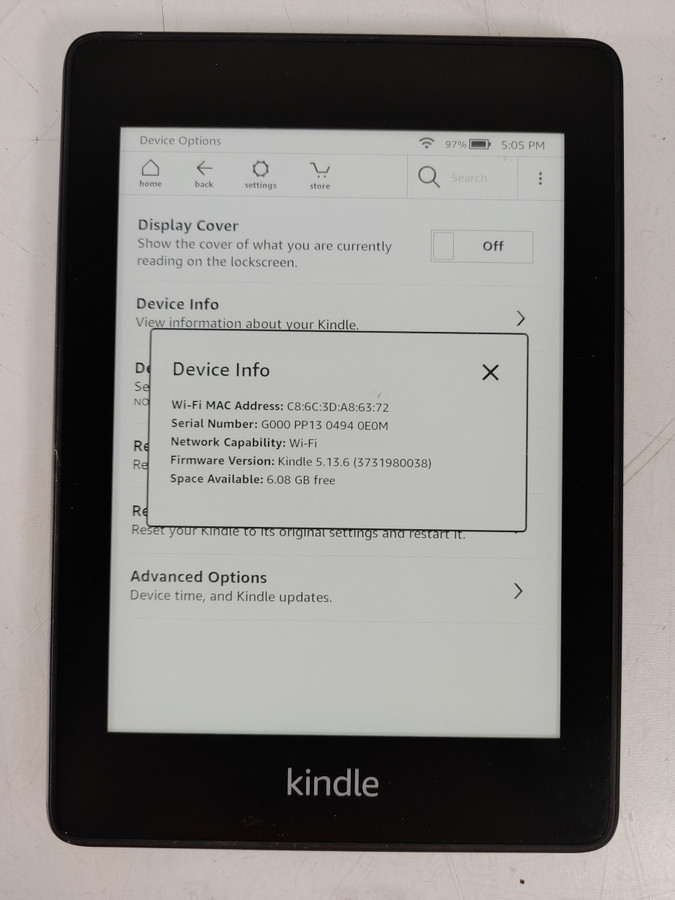 Amazon Kindle Paperwhite (10th Generation) PQ94WIF 8 GB Kindle OS (WiFi Only)