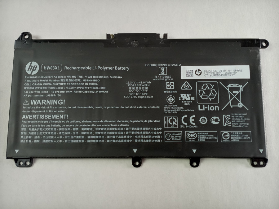 Lot of 10 HP Pavilion 15-eg Series 3440 mAh 3 Cell 11.34 V Laptop Battery