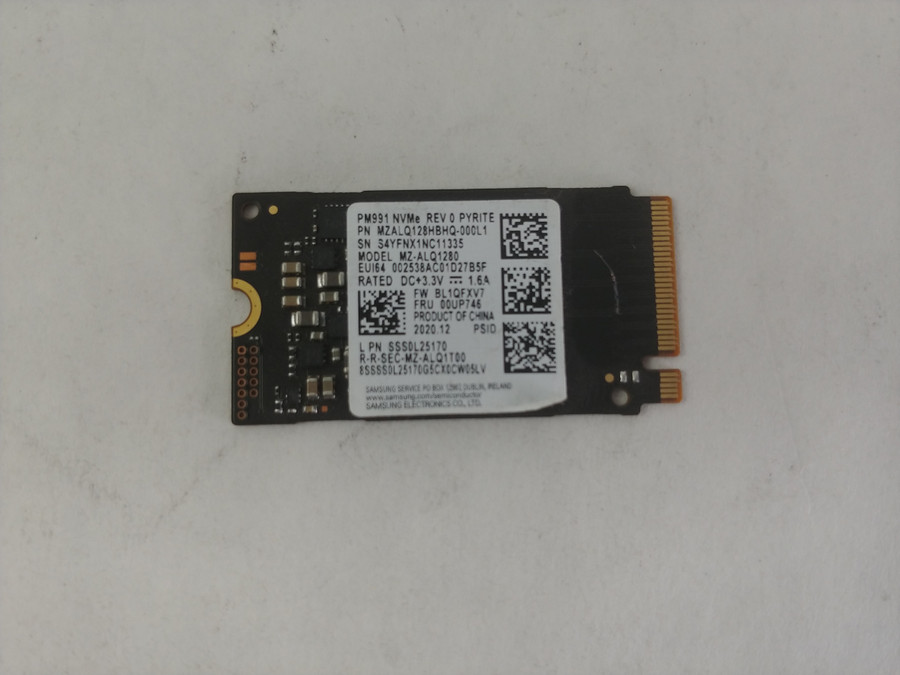 Lot of 2 Samsung  PM991 MZ-ALQ1280 128 GB NVMe 42mm Solid State Drive