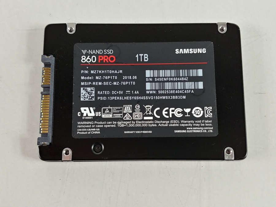Samsung  860 PRO MZ-76P1T0 1 TB SATA III 2.5 in Solid State Drive