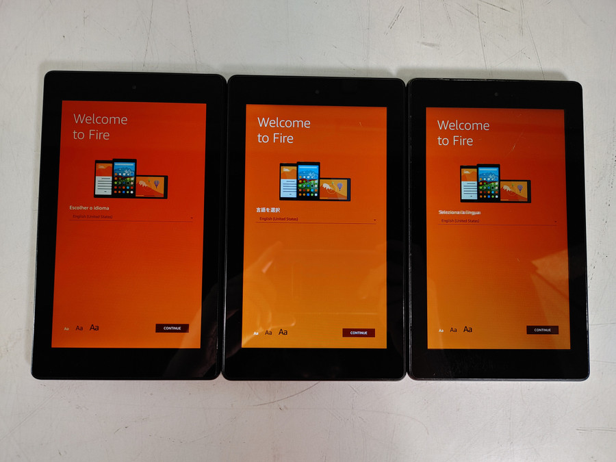 Lot of 3 Amazon Fire 7 (7th Generation) SR043KL 8 GB Fire OS (WiFi Only)
