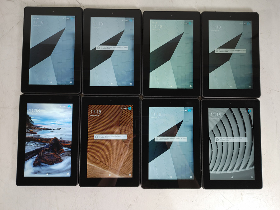 Lot of 8 Amazon Fire HD 7 (4th Generation) SQ46CW 8 GB Fire OS (WiFi Only)