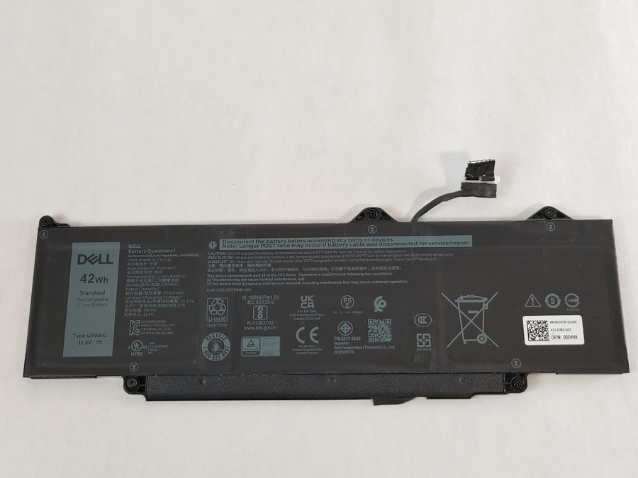 Dell Precision 3590 3500 mAh 3 Cell 11.4 V Laptop Battery GRWKG