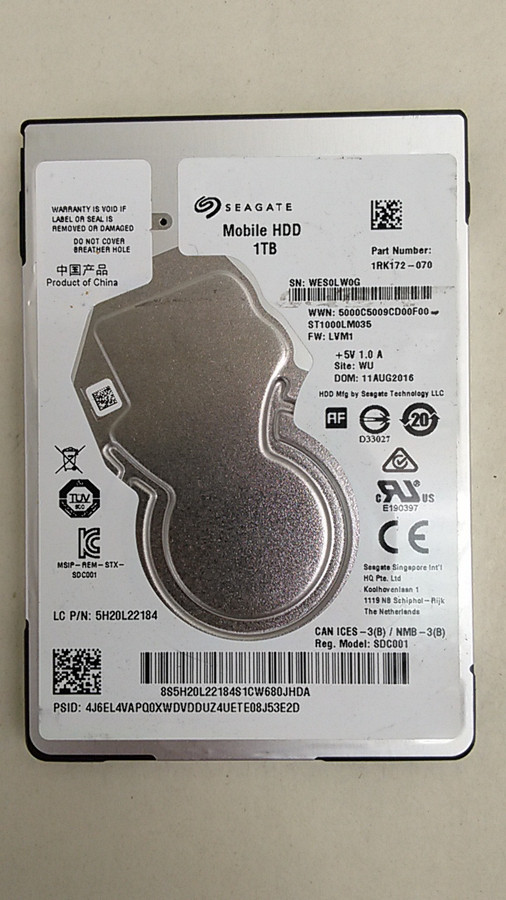Seagate ST1000LM035 Mobile HDD 1TB 2.5" SATA III Laptop Hard Drive