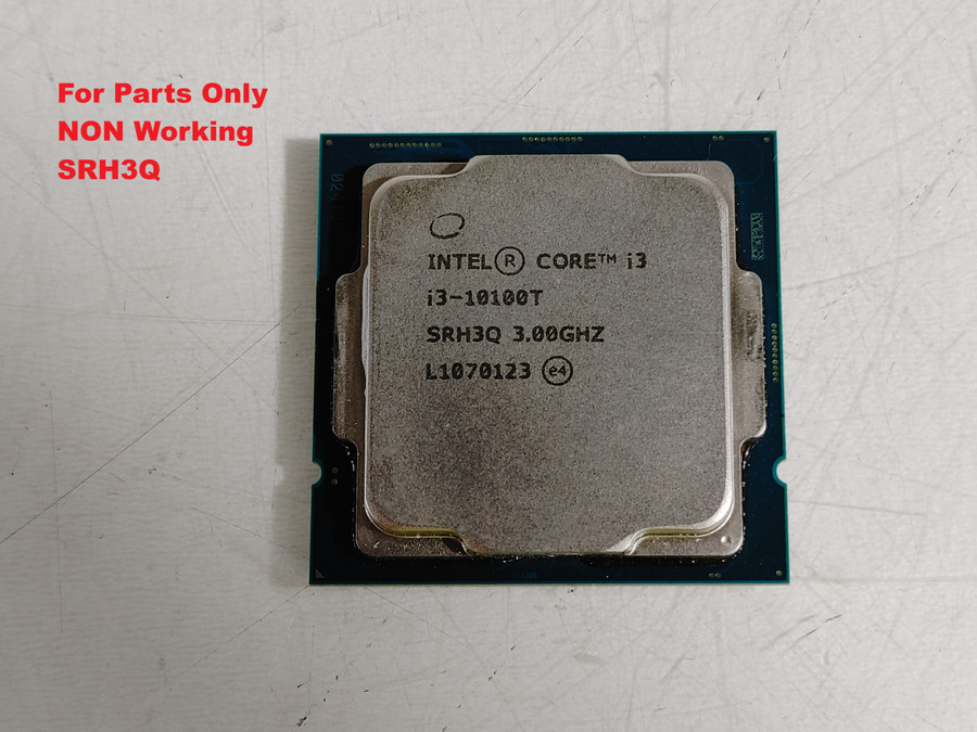 NON Working Intel Core i3-10100T 3.00 GHz LGA 1200 Desktop CPU SRH3Q For Parts