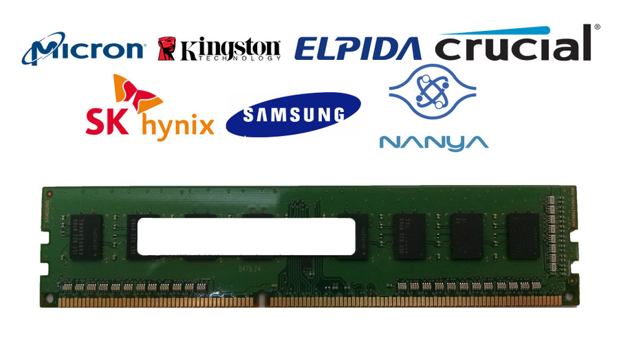 Lot of 5 Major Brand 4 GB DDR3L-1600 PC3L-12800U 1Rx8 1.35V DIMM Desktop RAM