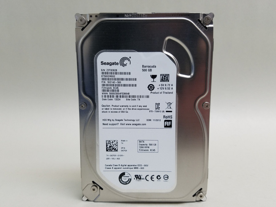 Lot of 2 Seagate Barracuda ST500DM002 500 GB SATA III 3.5 in Desktop Hard Drive