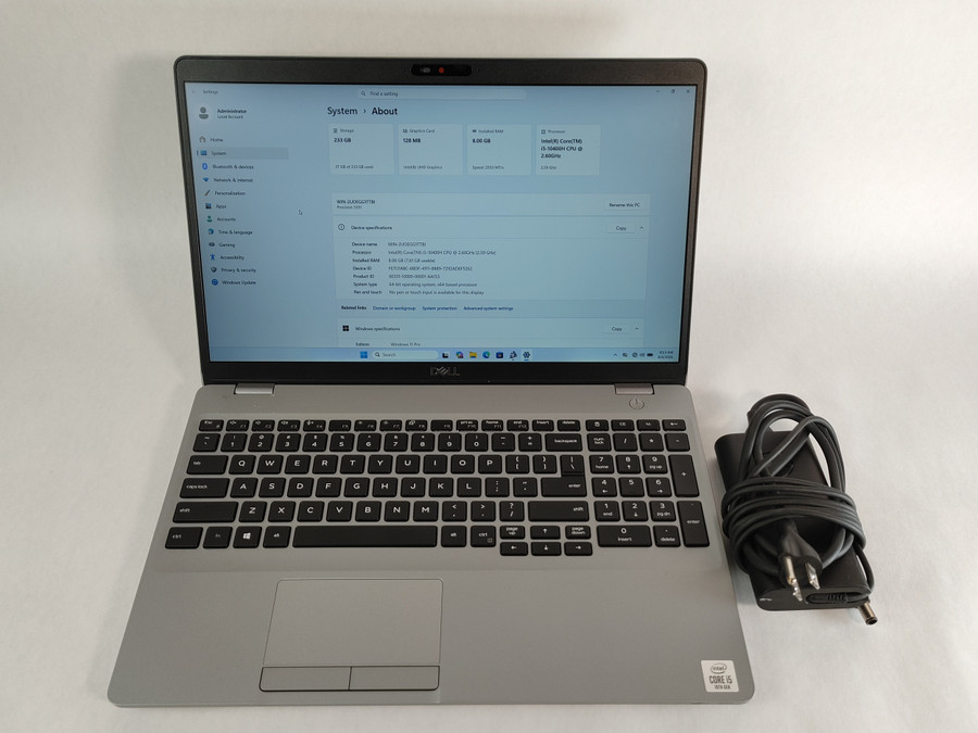 Dell Precision 3551 Core i5-10400H 2.60 GHz 8 GB DDR4 250 GB M.2 Windows 11 Pro Laptop WINACTA5 A5