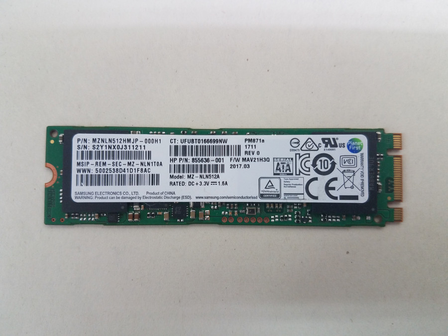 Samsung MZ-NLN512A PM871a 512 GB 80mm M.2 Solid State Drive