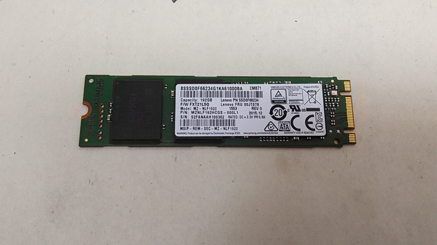 Samsung MZ-NLF1920 CM871 192 GB 80mm M.2 Solid State Drive