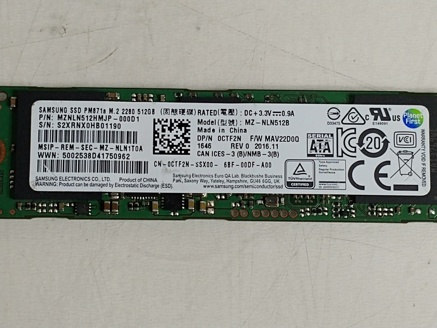 Samsung MZ-NLN512B 512 GB M.2 80mm Solid State Drive