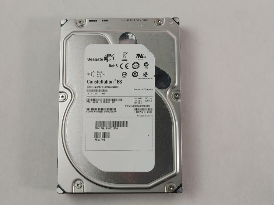 Lot of 2 Seagate EMC ST32000444SS 2 TB SAS 2 3.5 in Enterprise Hard Drive