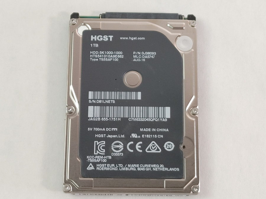 Lot of 5 HGST Apple HTS541010A9E662 1 TB SATA III 2.5 in Laptop Hard Drive