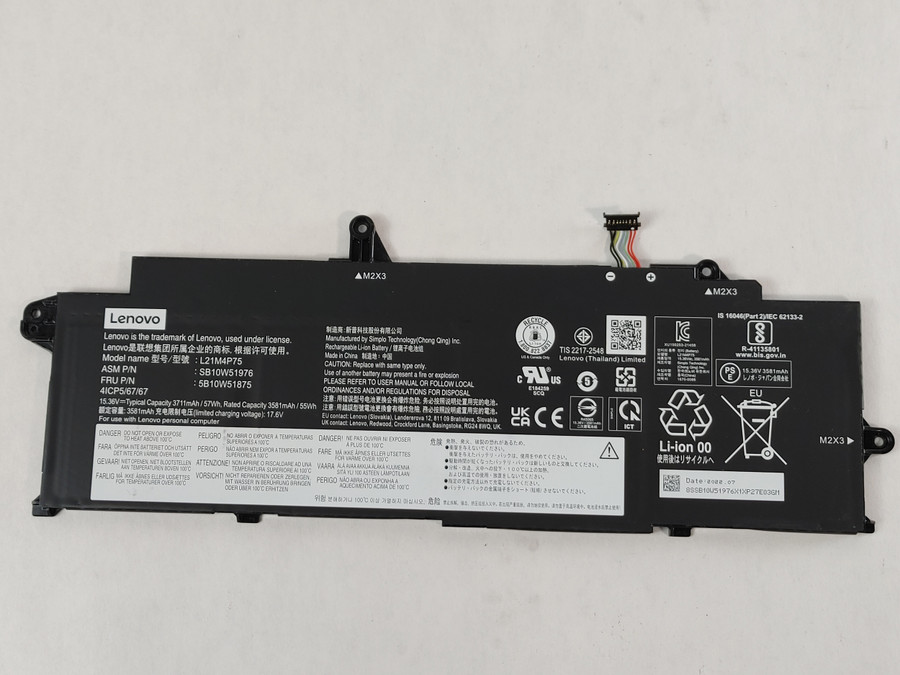 Lenovo ThinkPad T14s Gen 4 3711 mAh 4 Cell 15.36 V Laptop Battery 5B10W51875