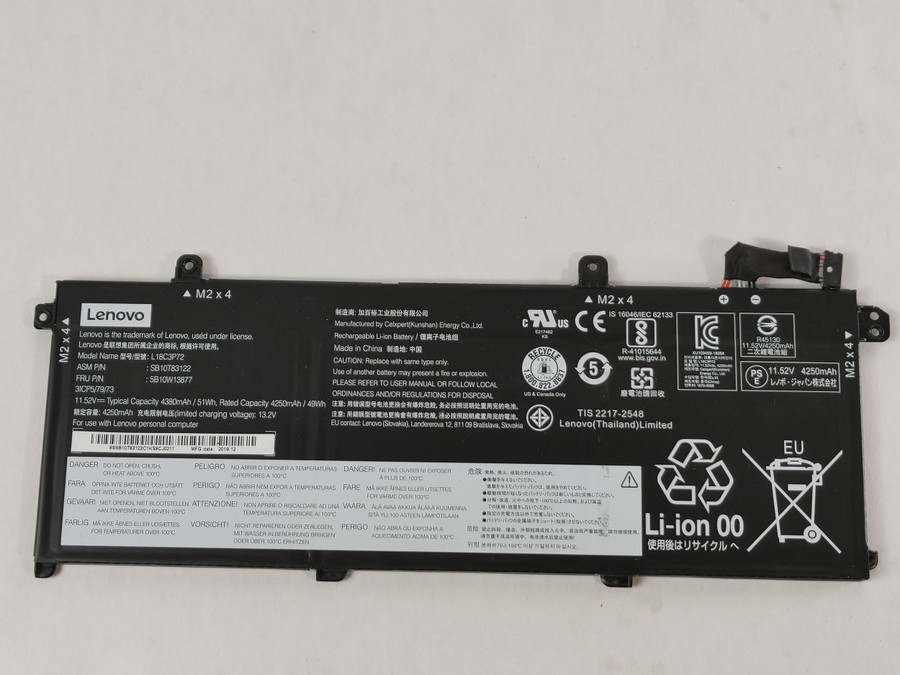 Lenovo ThinkPad T495 4380 mAh 3 Cell 11.52 V Laptop Battery 5B10W13877