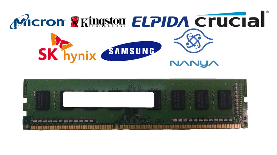 Lot of 5 Major Brand 4 GB PC3-12800U DDR3-1600 1Rx8 1.5V DDR3 Desktop RAM