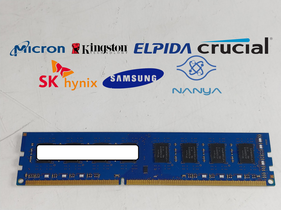 Lot of 10 Major Brand 4 GB PC3-12800 (DDR3-1600) 2Rx8 DDR3 Desktop RAM