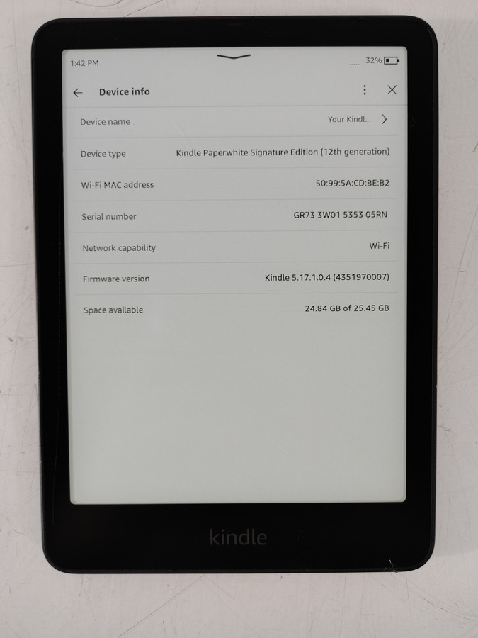 Amazon Kindle Paperwhite Signature Edition (12th Generation) 32 GB Kindle OS (WiFi Only)