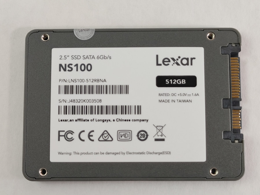 Lot of 2 Lexar NS100 LNS100-512RBNA 512 GB SATA III 2.5 in Solid State Drive