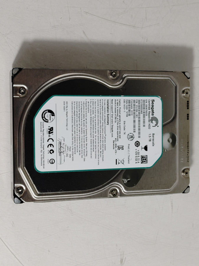 Seagate Recertified ST31500524AS 1.5 TB SATA III 3.5 in Drive