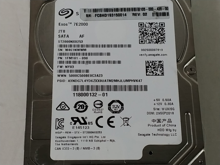 Seagate Exos 7E2000 ST2000NX0253 2 TB SATA III 2.5 in Drive