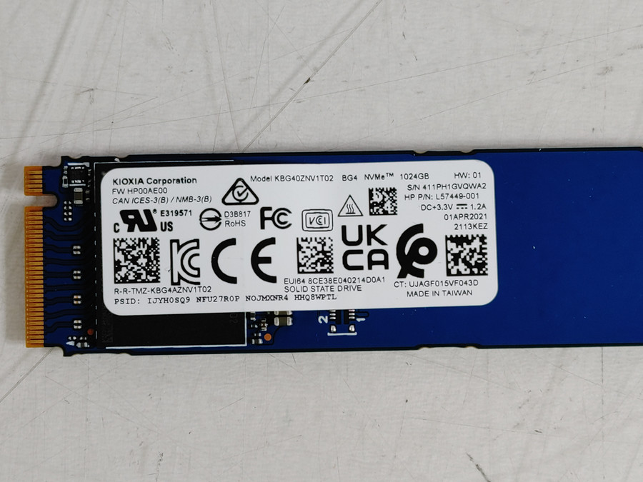 Toshiba BG4 KBG40ZNV1T02 1 TB NVMe 80mm Solid State Drive