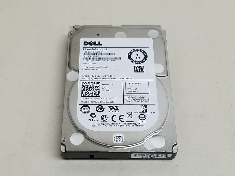 Lot of 2 Seagate Dell ST91000640NS 1 TB 2.5 in SATA III Enterprise Hard Drive