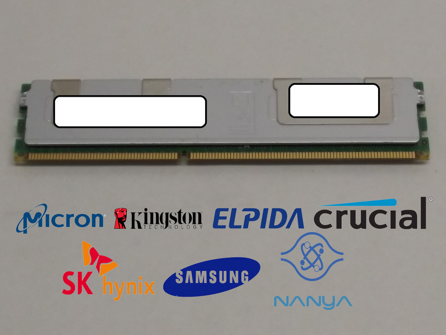 Lot of 2 Major Brand 16 GB DDR3-1066 PC3-8500R 4Rx4 1.5V Shielded Server RAM