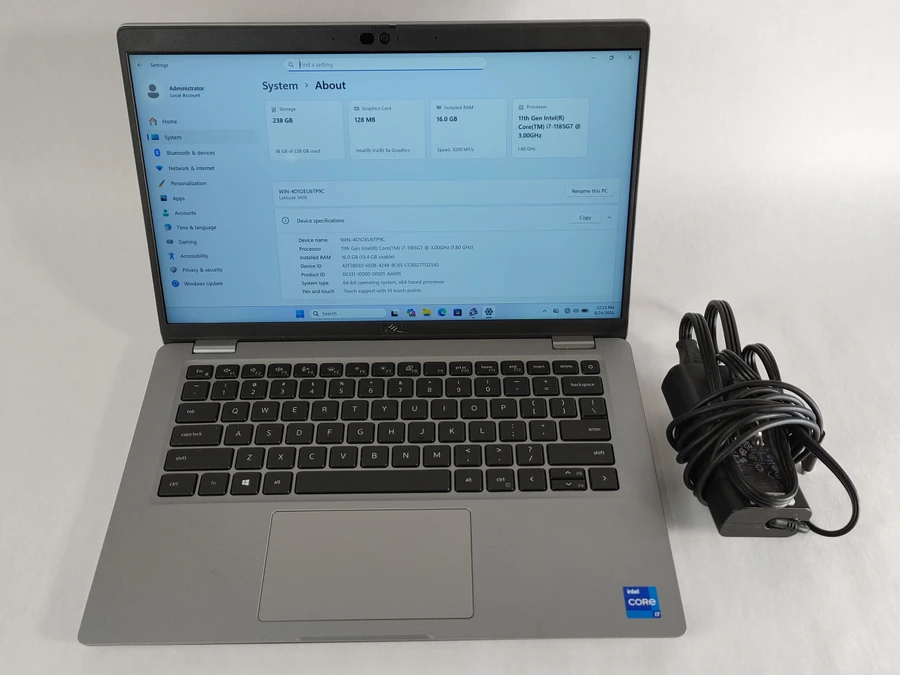 Dell Latitude 5420 Core i7-1185G7 3.00 GHz 16 GB DDR4 256 GB NVMe Windows 11 Pro Laptop WINACTG4 G4