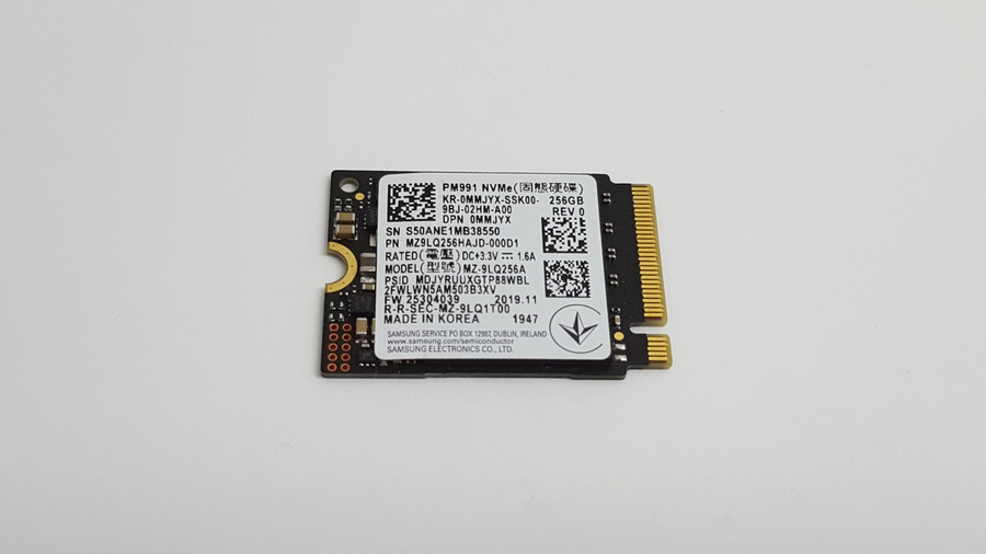 Lot of 5 Samsung  PM991 MZ-9LQ256A 256 GB NVMe 30mm Solid State Drive