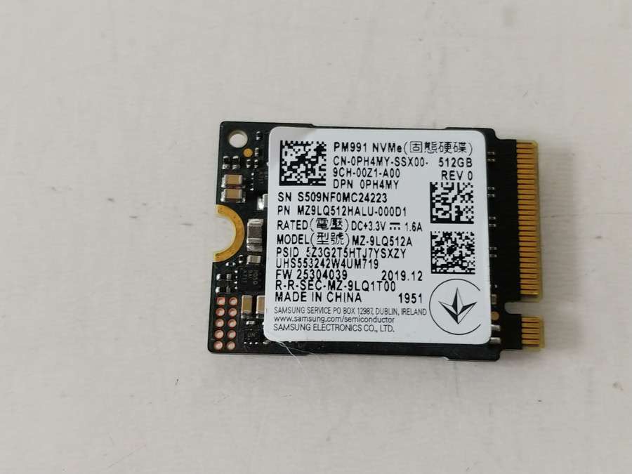 Samsung PM991 MZ9LQ512A 512 GB NVMe 30mm Solid State Drive