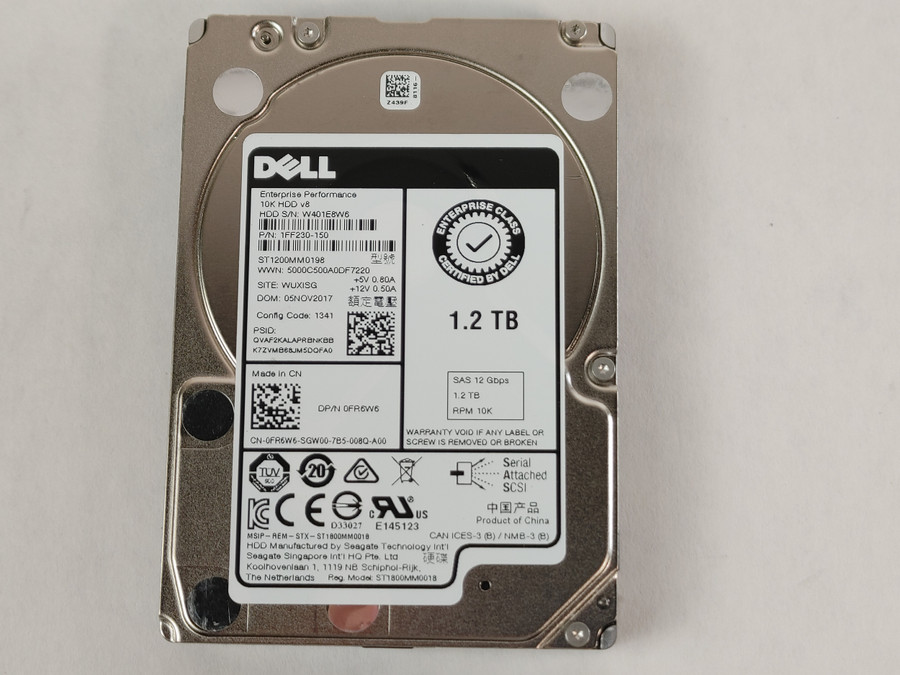 Lot of 5 Seagate Dell  ST1200MM0198 1.2 TB SAS 3 2.5 in Enterprise Drive