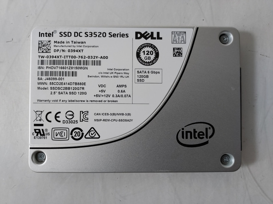 Intel Dell SSDSC2BB120G7R 120 GB SATA III 2.5 in Solid State Drive
