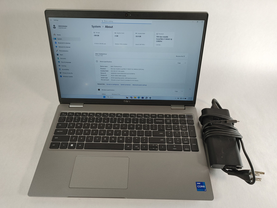 Dell Precision 3560 Core i7-1165G7 2.80 GHz 32 GB DDR4 256 GB NVMe Windows 11 Pro Laptop WINACTC3 C3