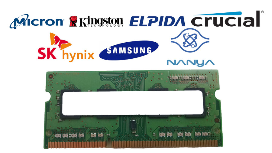 Lot of 2 4 GB DDR3L-1600 PC3L-12800S 1Rx8 DDR3L SDRAM Laptop Memory