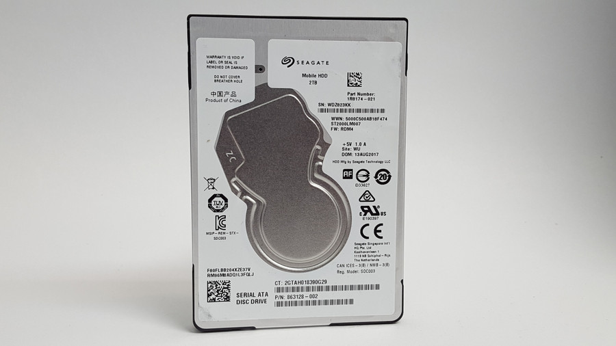 Lot of 2 Seagate ST2000LM007 Mobile 2 TB 2.5" SATA III Laptop Hard Drive