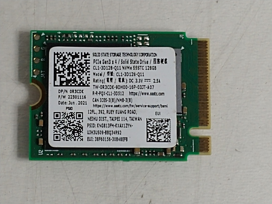 Lot of 5 Liteon CL1-3D128-Q11 128 GB NVMe 30mm Solid State Drive