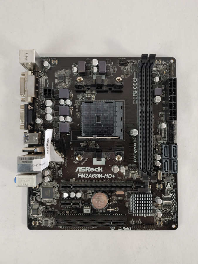 ASRock FM2A68M-HD+ AMD Socket FM2+ DDR3 Desktop Motherboard