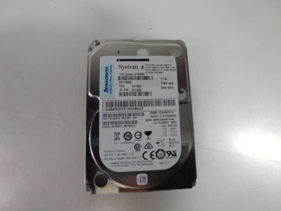 Seagate Lenovo  ST91000640SS 1 TB SAS 2 2.5 in Enterprise Drive