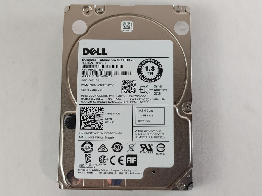 Seagate Dell ST1800MM0018 1.8 TB SAS 3 2.5 in Enterprise Drive
