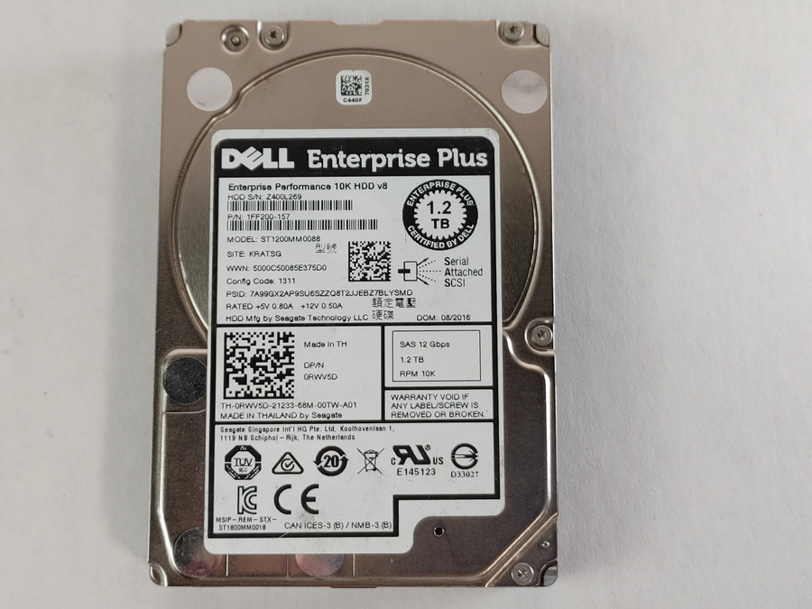 Seagate Dell 2.5 in Enterprise Plus ST1200MM0088 1.2TB SAS 3 2.5 in Enterprise