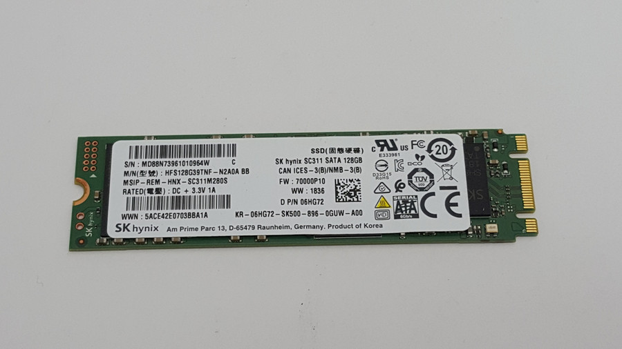 Lot of 5 SK Hynix SC311 HFS128G39TNF-N2A0A 128 GB M.2 80mm Solid State Drive