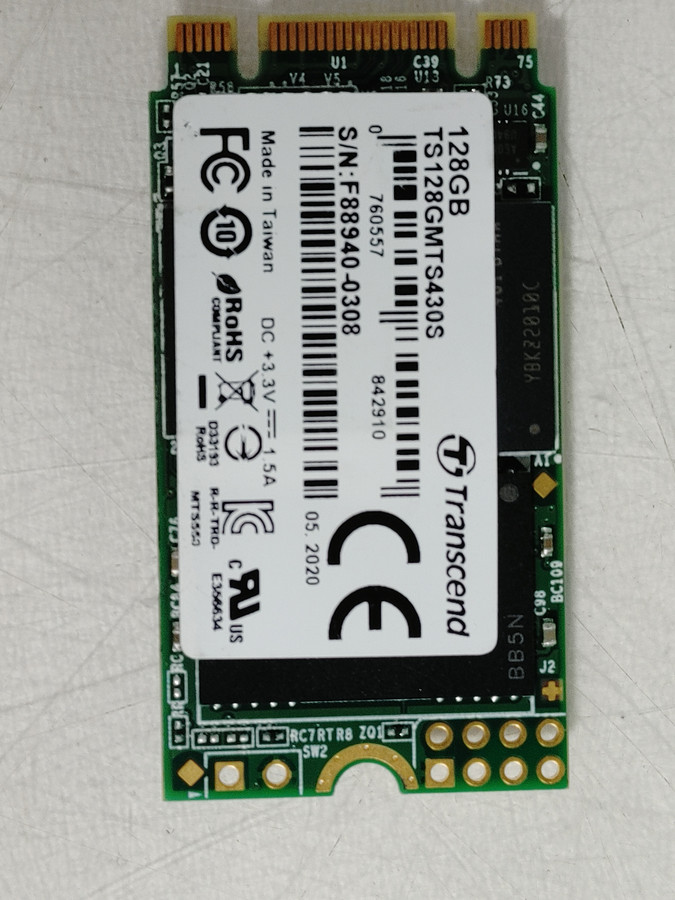 Lot of 2 Transcend TS128GMTS430S 128 GB M.2 42mm Solid State Drive