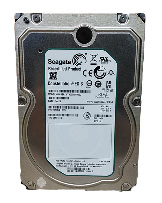 Seagate  Certified Repaired Constellation ES.3 ST3000NM0033 3TB 3.5" SATA III